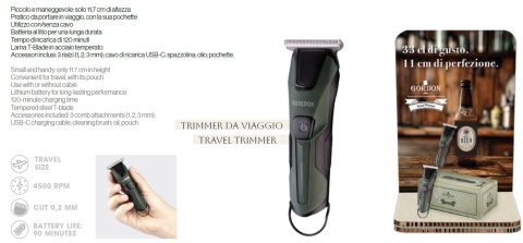 B540 GORDON MINI TRAVEL TRIMMER Mini ,podróżny trymer