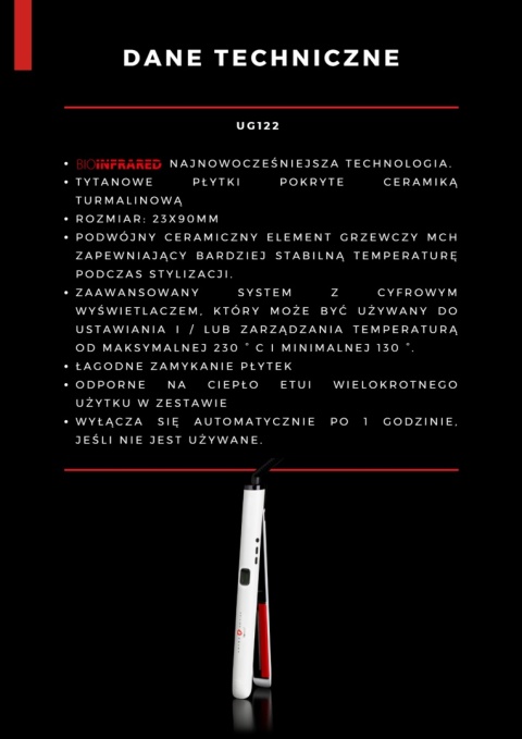 Ug122 Upgrade Bio Infrared Prostownica Do Włosów Doczepianych I Przedłużanych , Bezpieczna Stylizacja