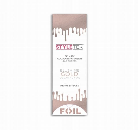 STYLETEK Folia ryflowana długa xl paski kolor złoty